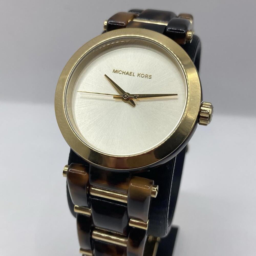 Michael Kors Gold and Tortoiseshell Link Women's Watch